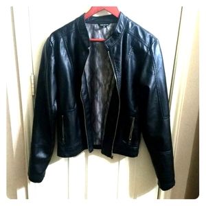 Women's faux black blazer